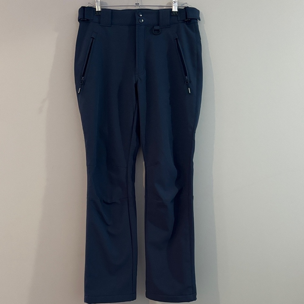 Men's Dark Blue Cargo Softshell Pants with Zip Pockets